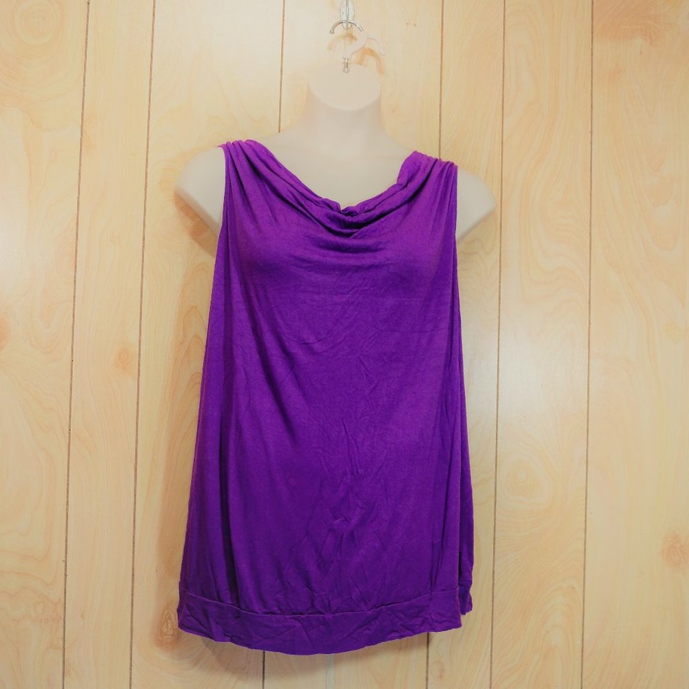 George Purple Drape Neckline Tank